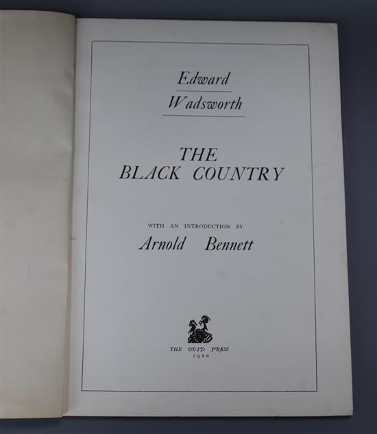 Wadsworth, Edward - The Black Country, with introduction by Arnold Bennett, folio, cloth boards, 20